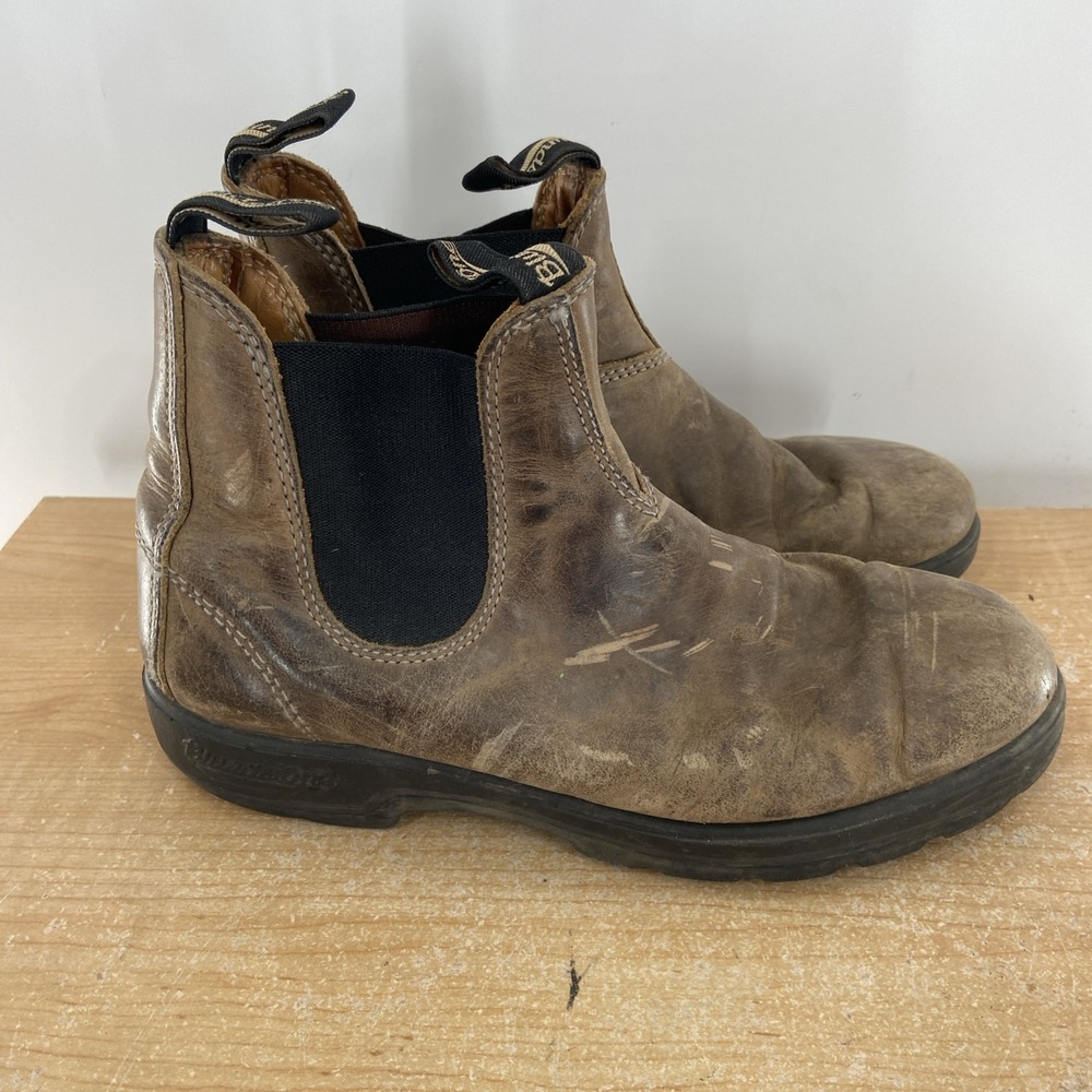 Blundstone Chelsea Boots Mens AU 6 US 7 Brown Leather Rustic Chelsea Ankle